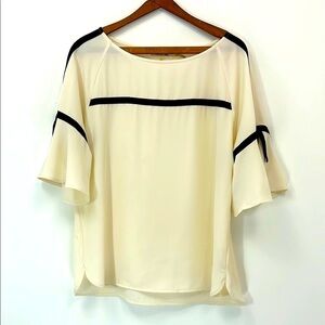 Calvin Klein Blouse Women's Large Flowy Lightweight Work Wear Bell Sleeve Breezy